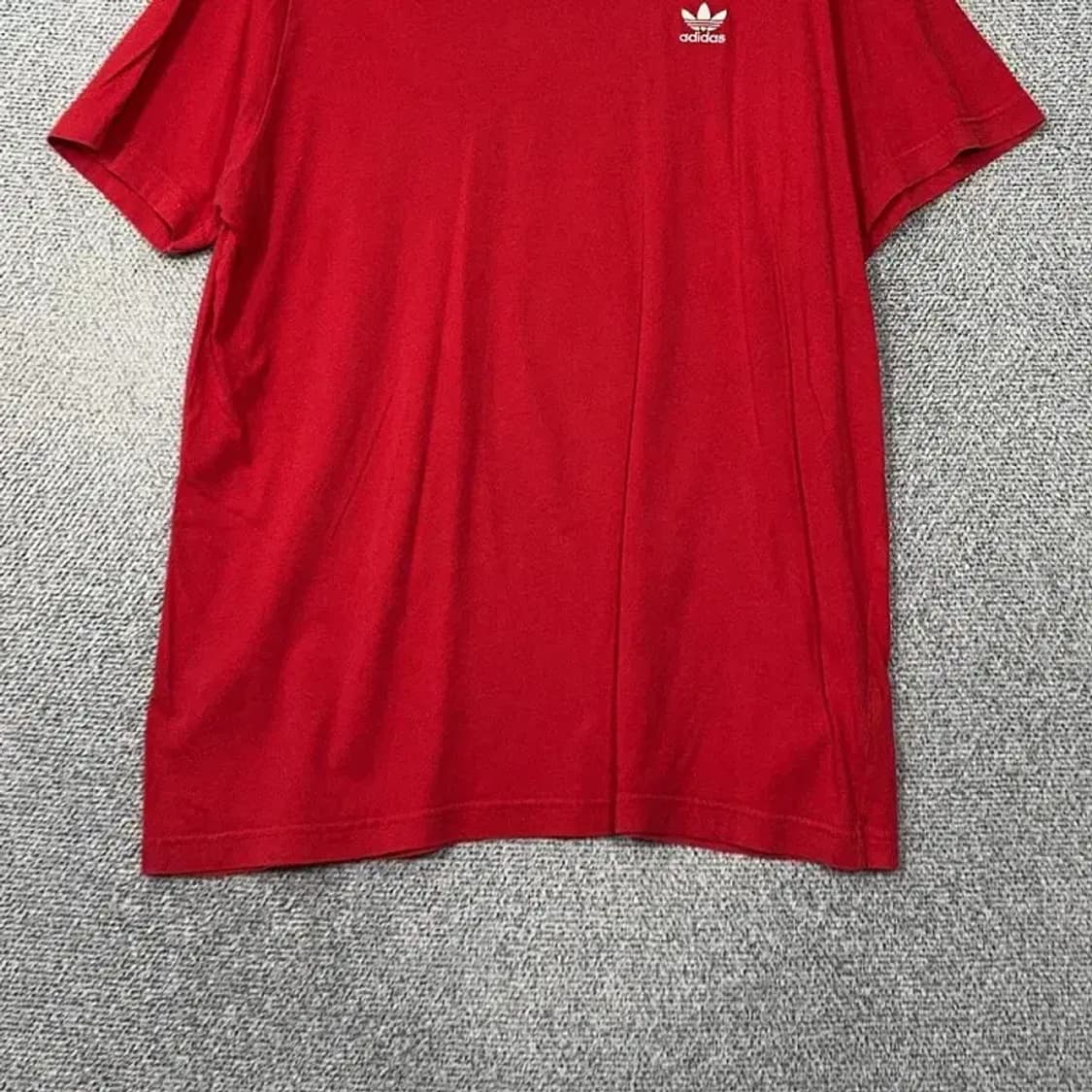 아디다스 레드 불꽃 로고 오버 사이즈 반팔 티 4XL 상품이미지4