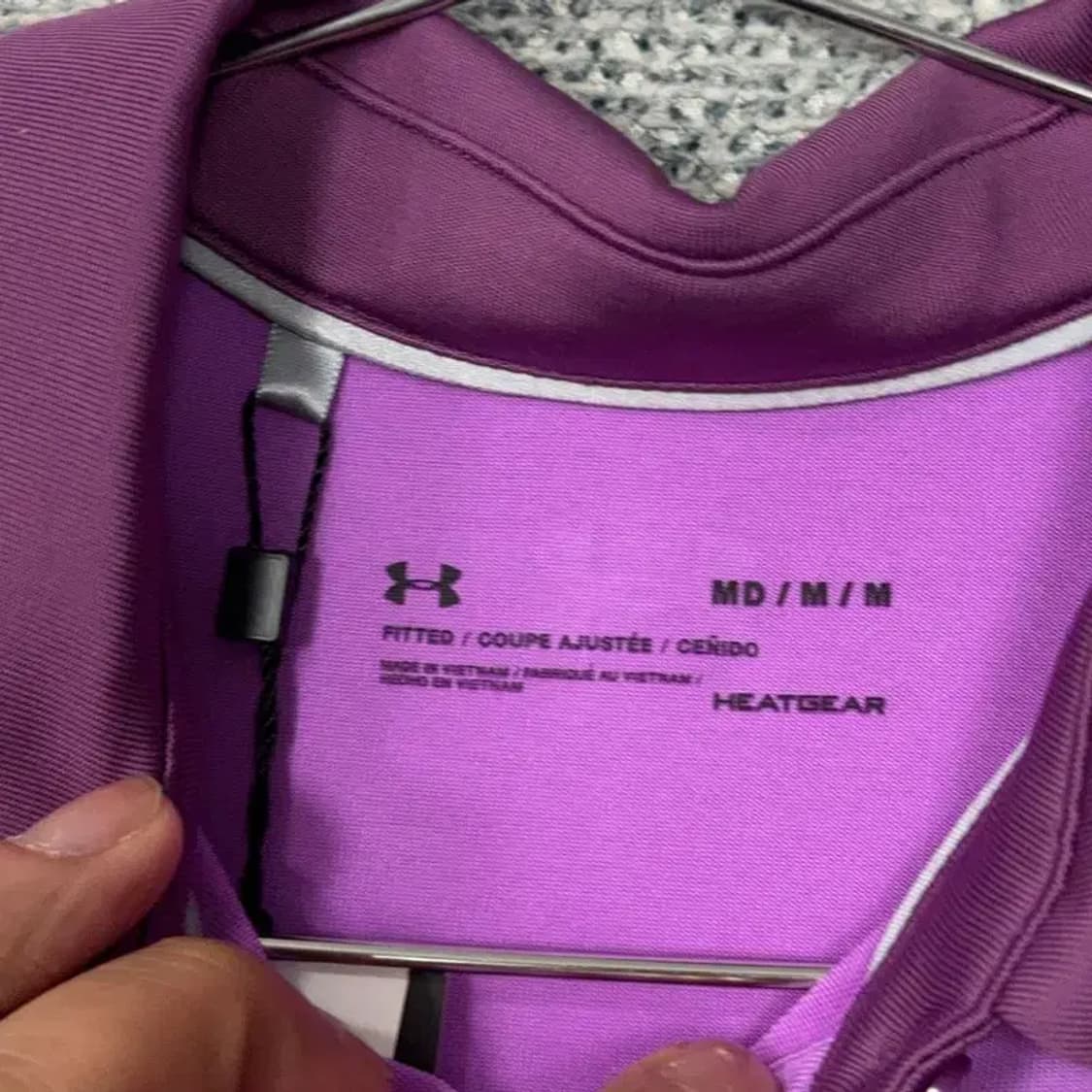 [새상품] 언더아머 여성 기능성 퍼플 민소매 티 M 상품이미지5