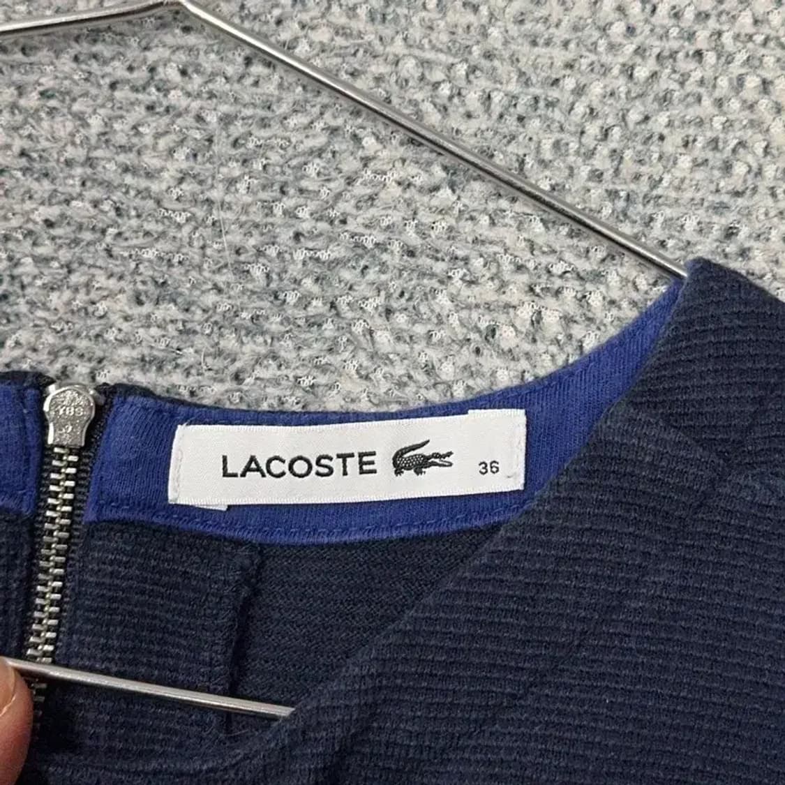 라코스테 스트라이프 네이비 반팔 원피스 95 상품이미지5