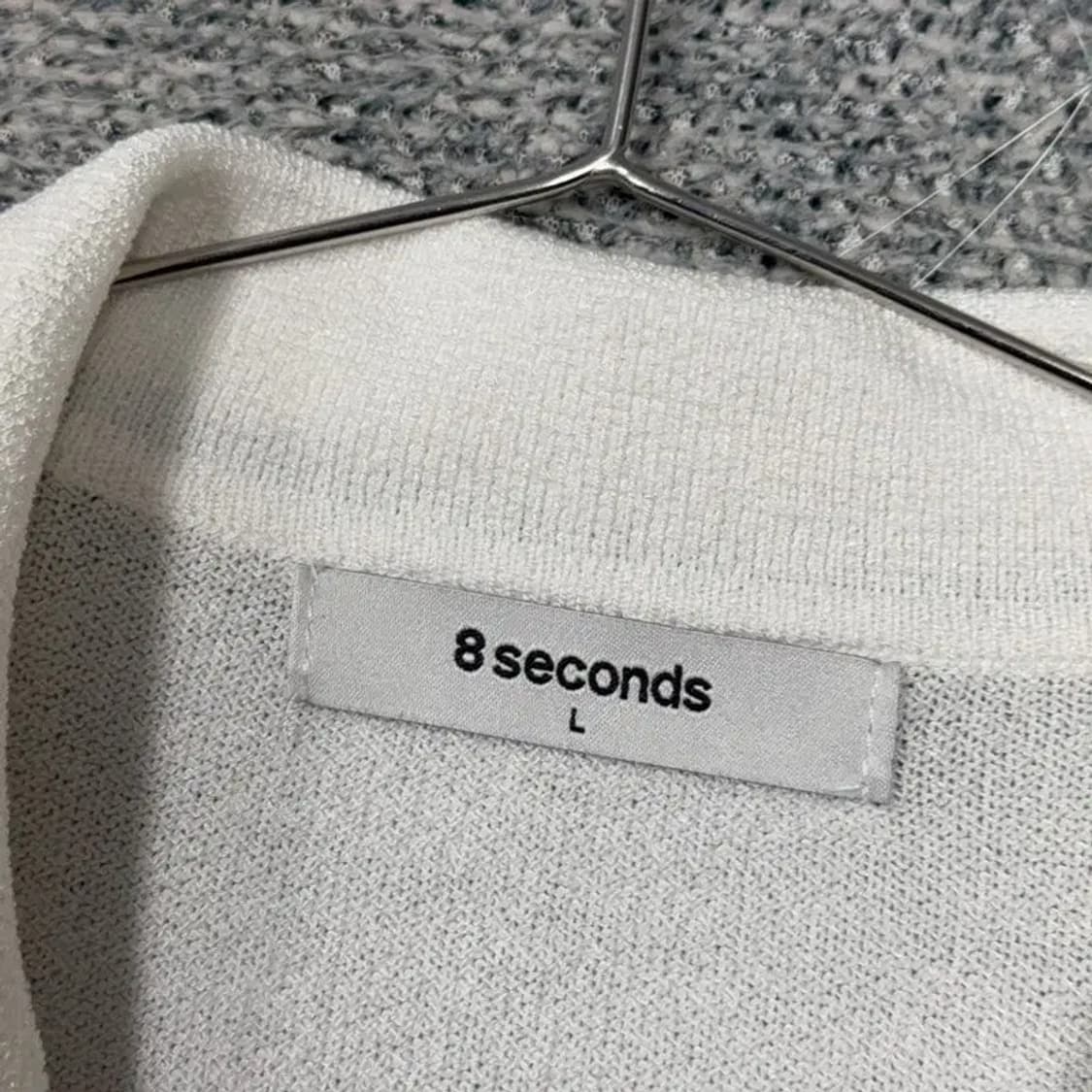 에잇세컨즈 여성 니트 화이트 카라티 L 상품이미지3