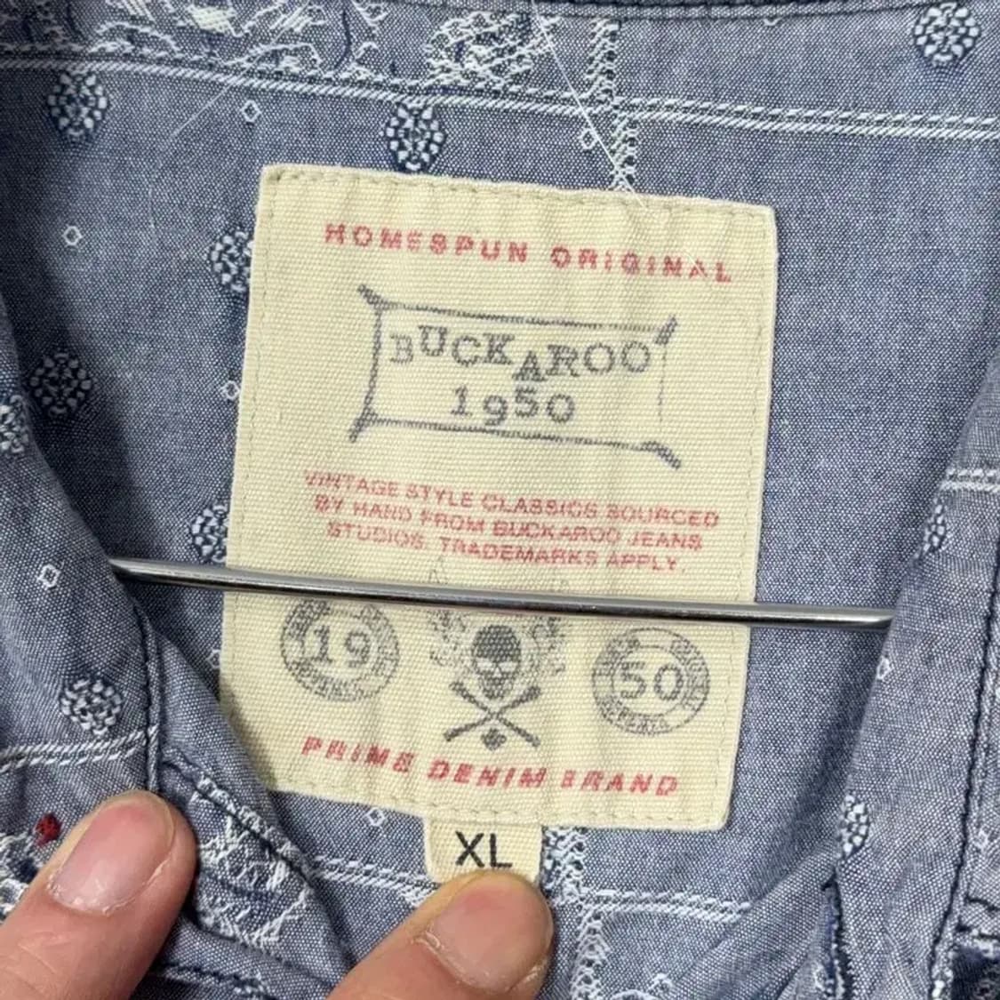 버커루 빈티지 패턴 셔츠 XL 상품이미지3