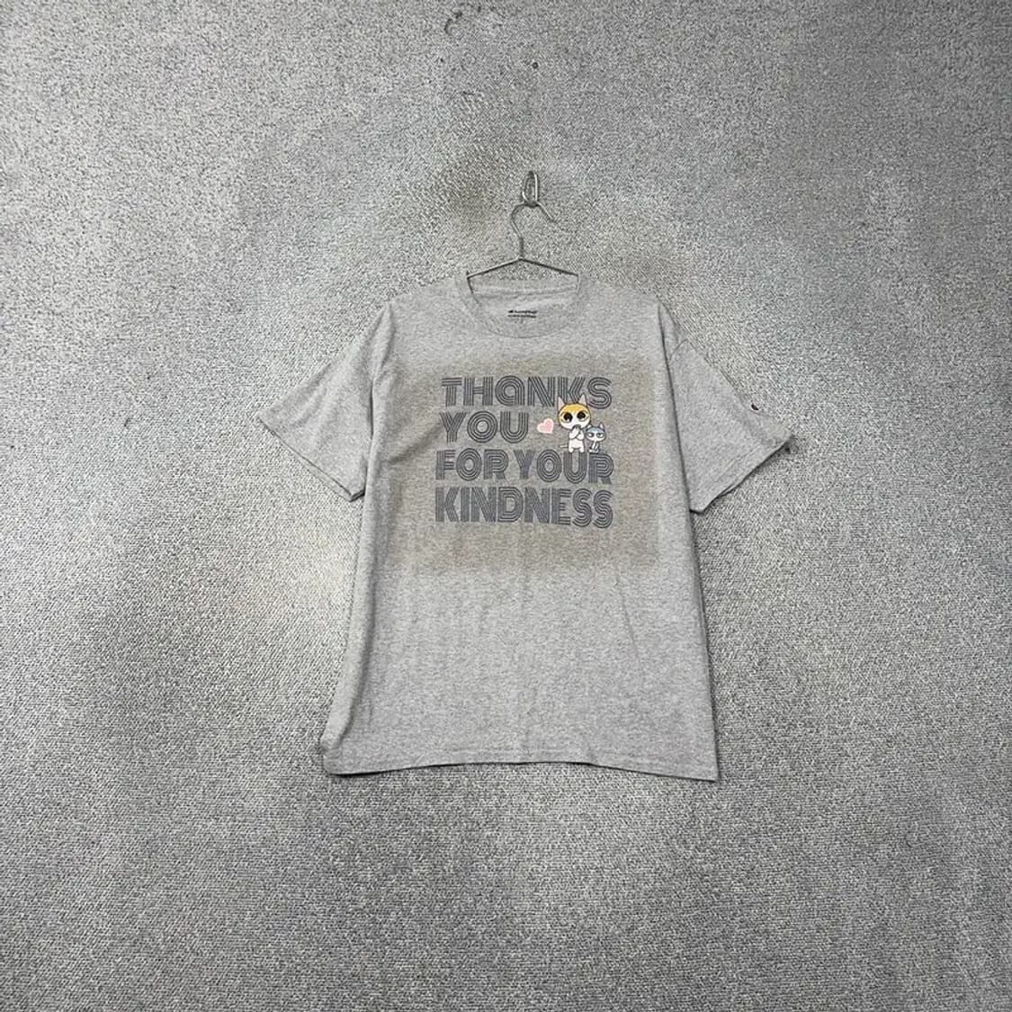 챔피온 프린팅 라이트 그레이 반팔 티 L 상품이미지1