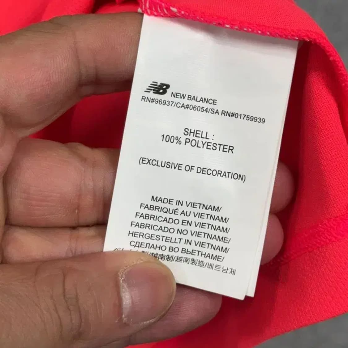 뉴발란스 러닝 기능성 프린팅 레드 반팔 티 S 상품이미지6