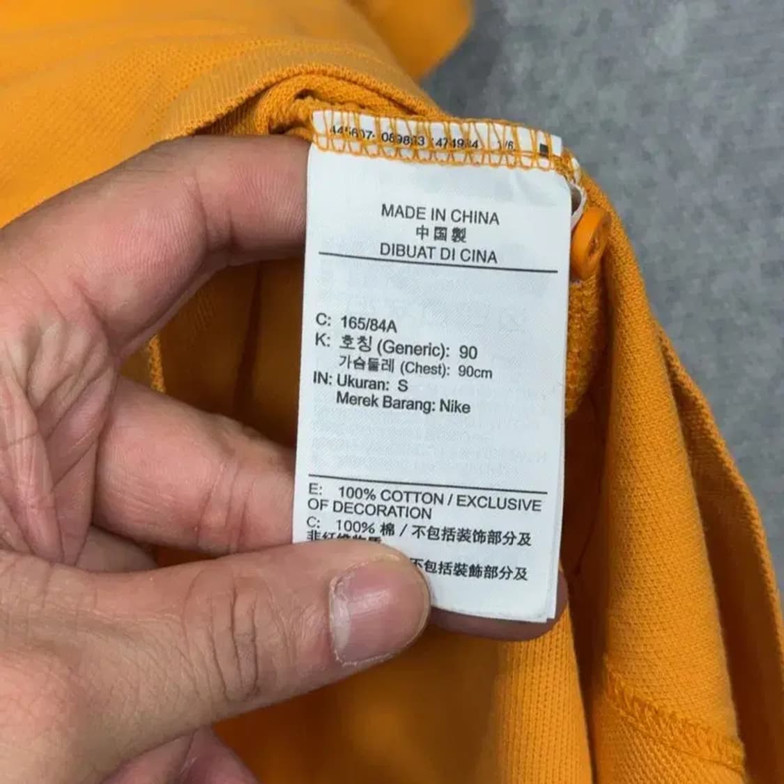 나이키 오렌지 캐주얼 반팔 카라티 S 상품이미지4