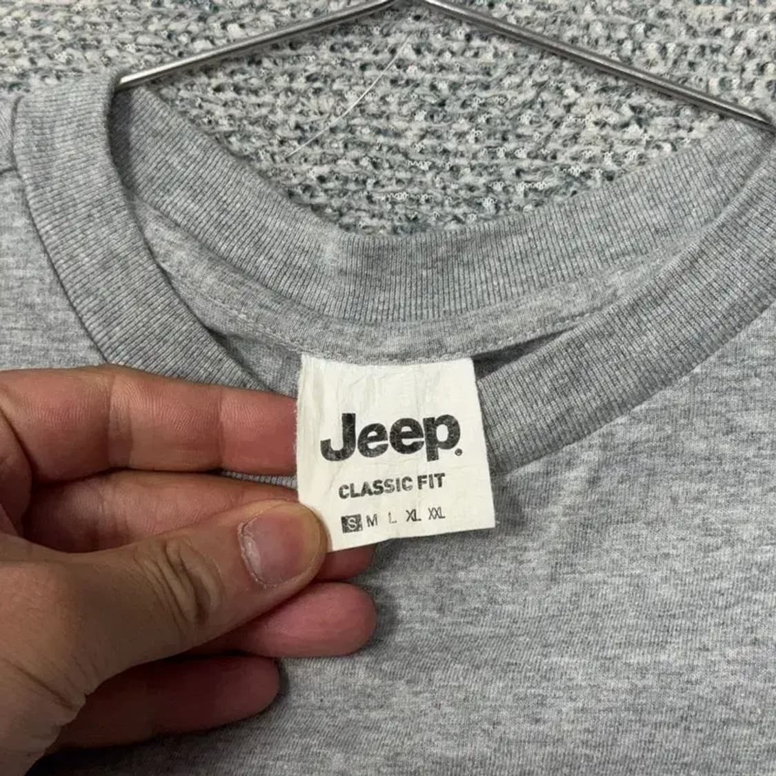 지프 라이트 그레이 캐주얼 로고 반팔 티 S 상품이미지3