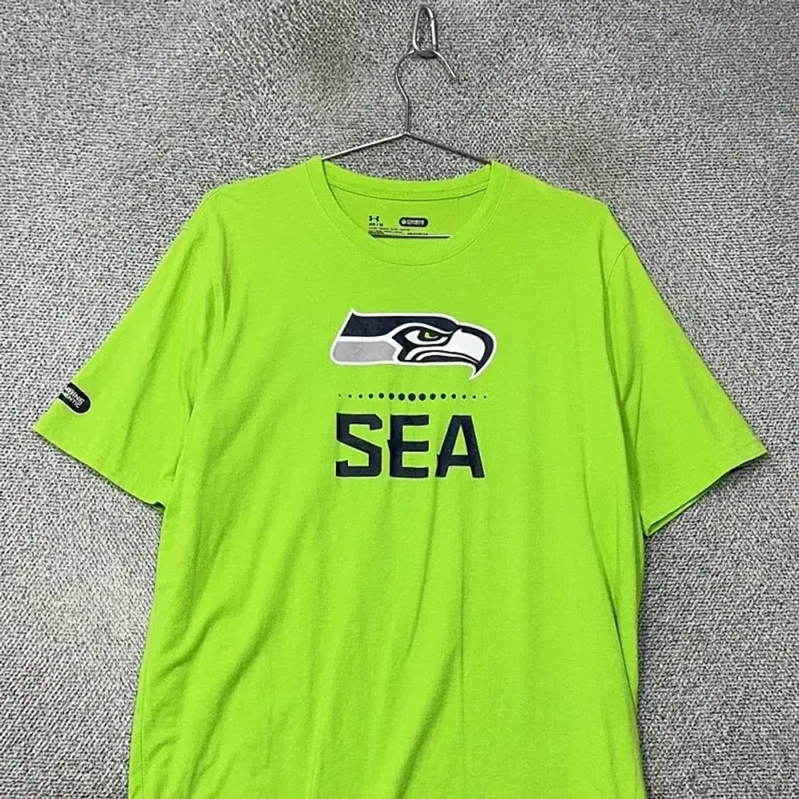 언더아머 프린팅 라이트 그린 반팔 티 MD/M 상품이미지3