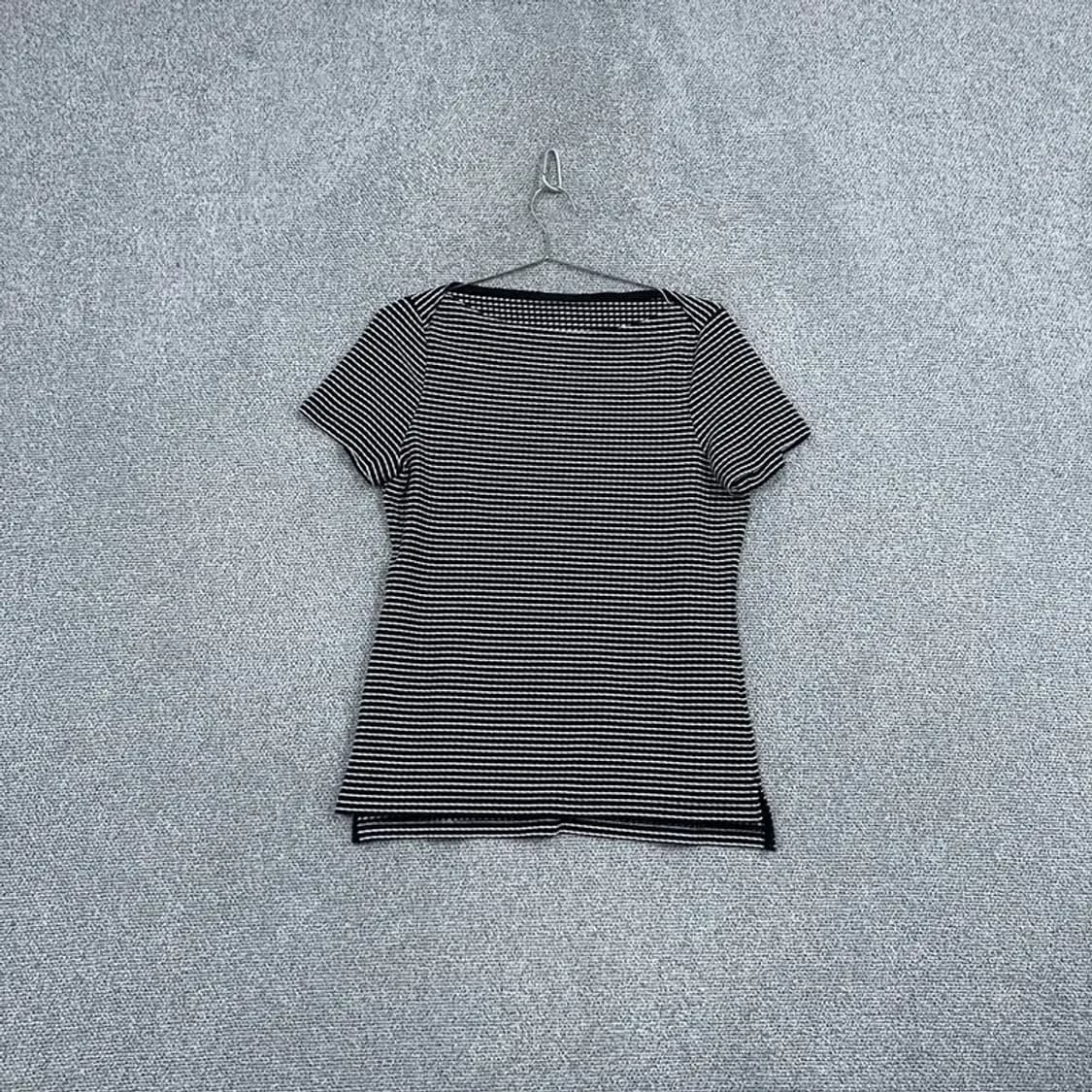 와이드앵글 스트라이프 블랙 반팔 티 95 상품이미지1