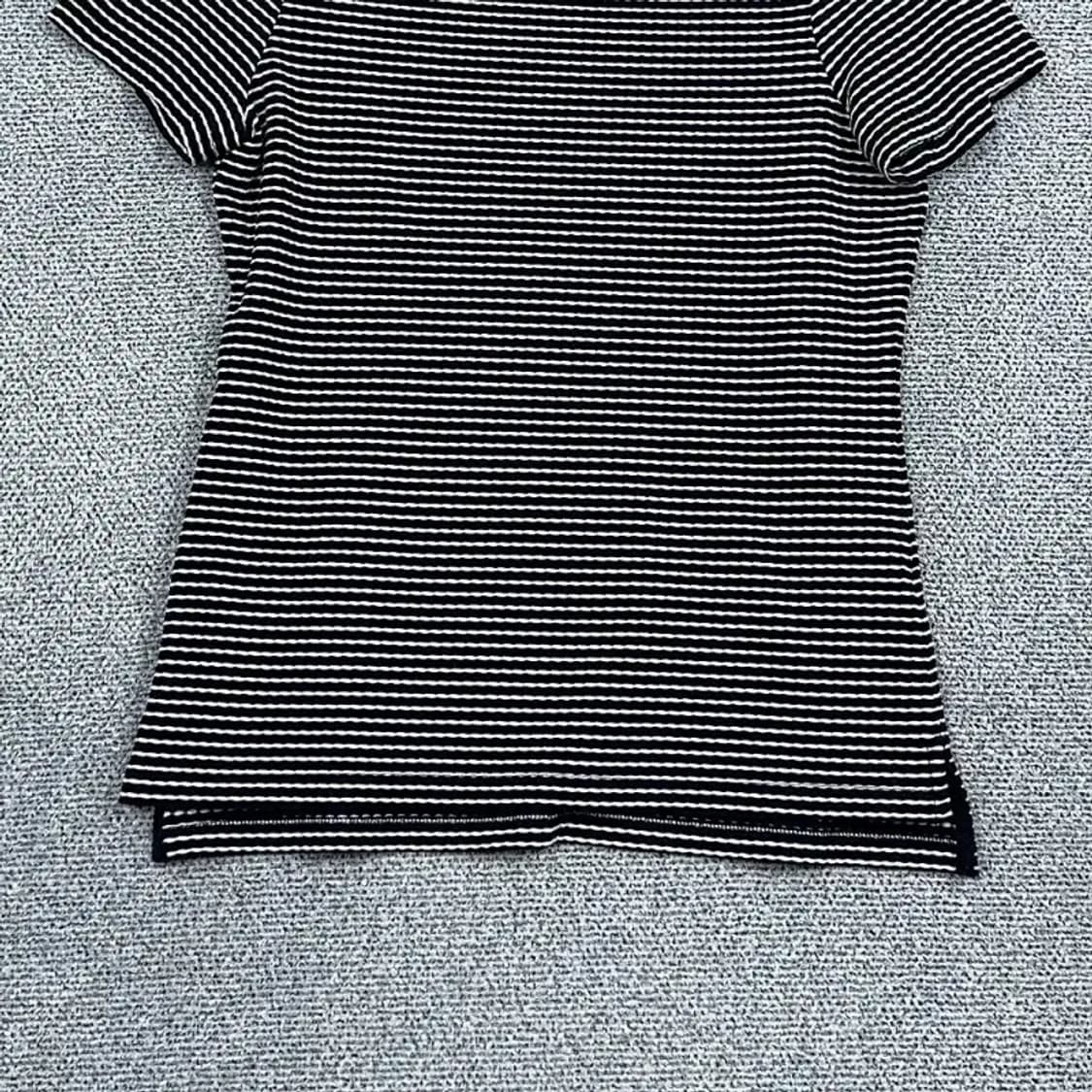 와이드앵글 스트라이프 블랙 반팔 티 95 상품이미지4