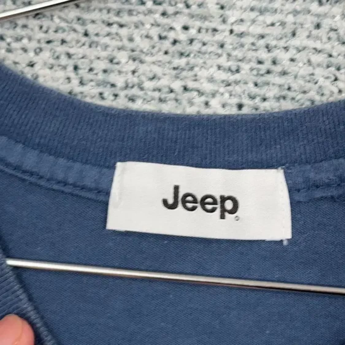 지프 네이비 로고 캐주얼 반팔 티 L(100) 상품이미지3