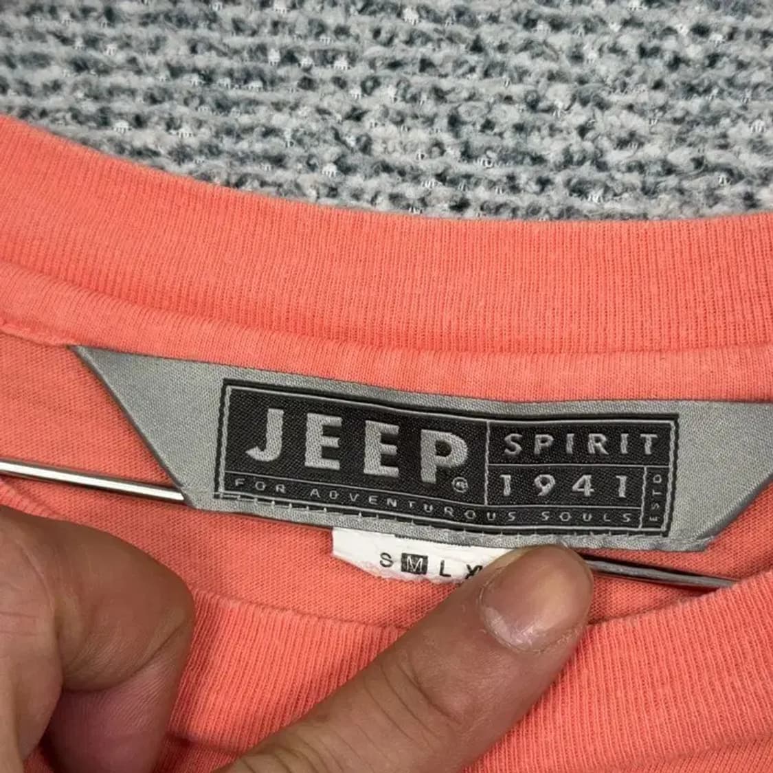 지프 프린팅 코랄 반팔 티 M 상품이미지3