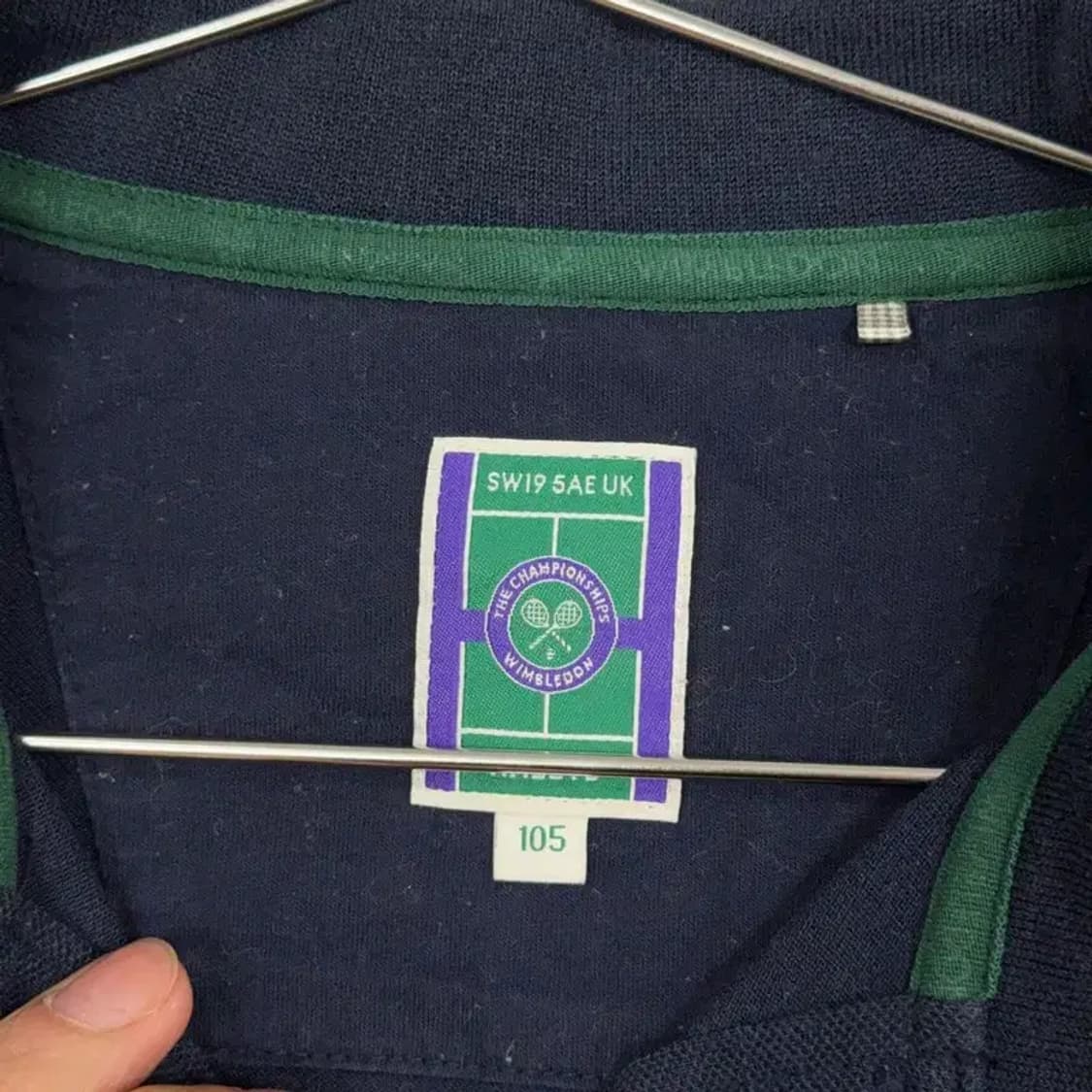 해지스 윔블던 네이비 클래식 반팔 카라티 105 상품이미지3