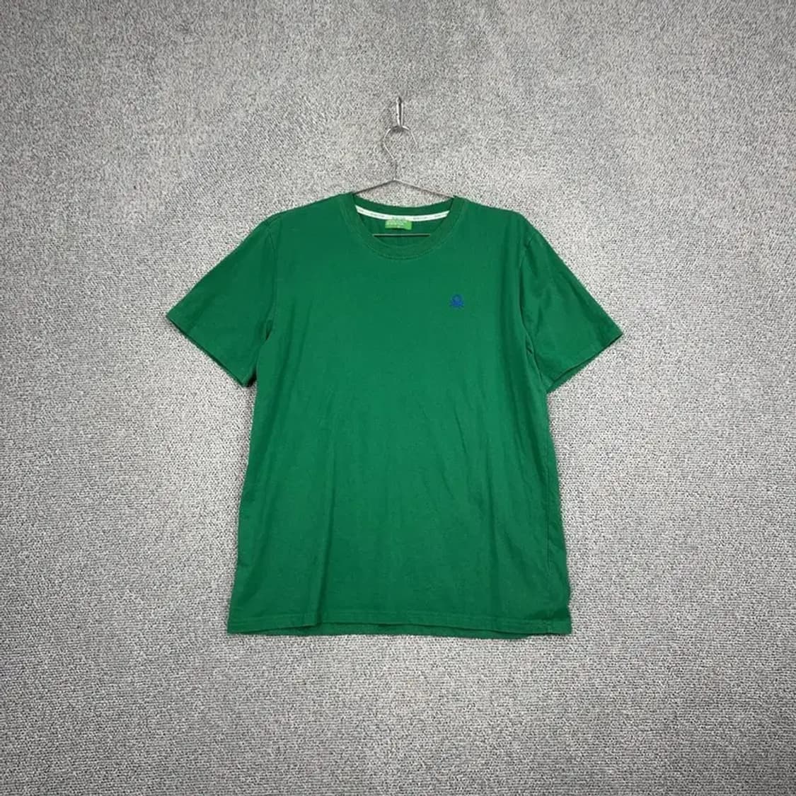 베네통 그린 캐주얼 로고 반팔 티 L 상품이미지1