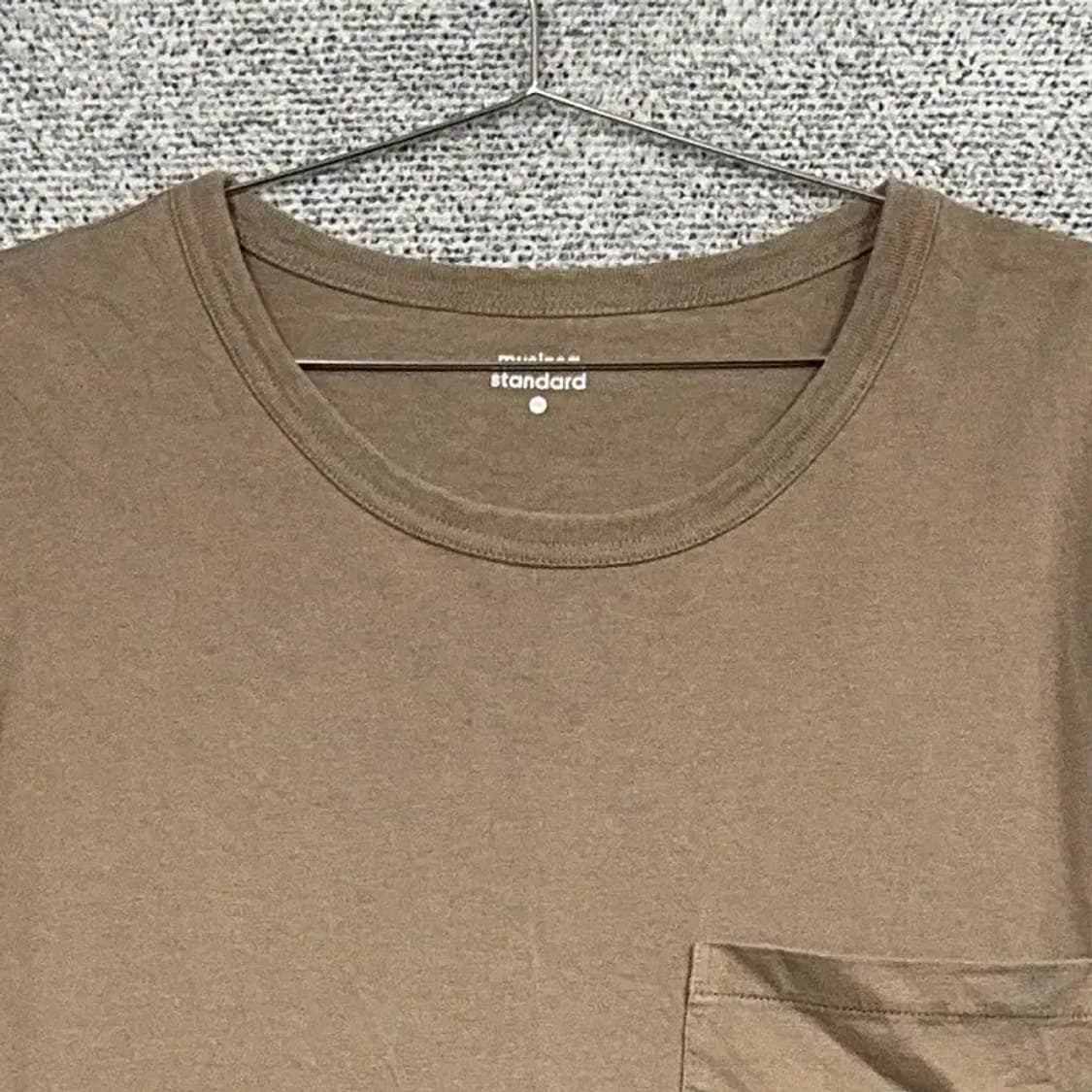 무신사스탠다드 베이지 포켓 박스핏 반팔 티 2XL 상품이미지3