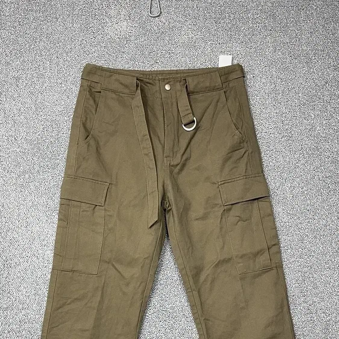 에잇세컨즈 빈티지 카키 벨티드 카고 팬츠 78 상품이미지3