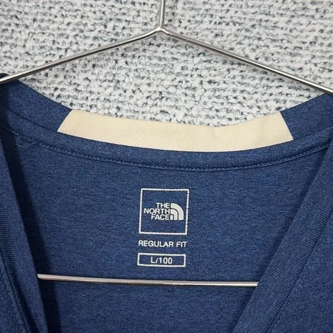노스페이스 네이비 로고 반팔 티 L/100 상품이미지3