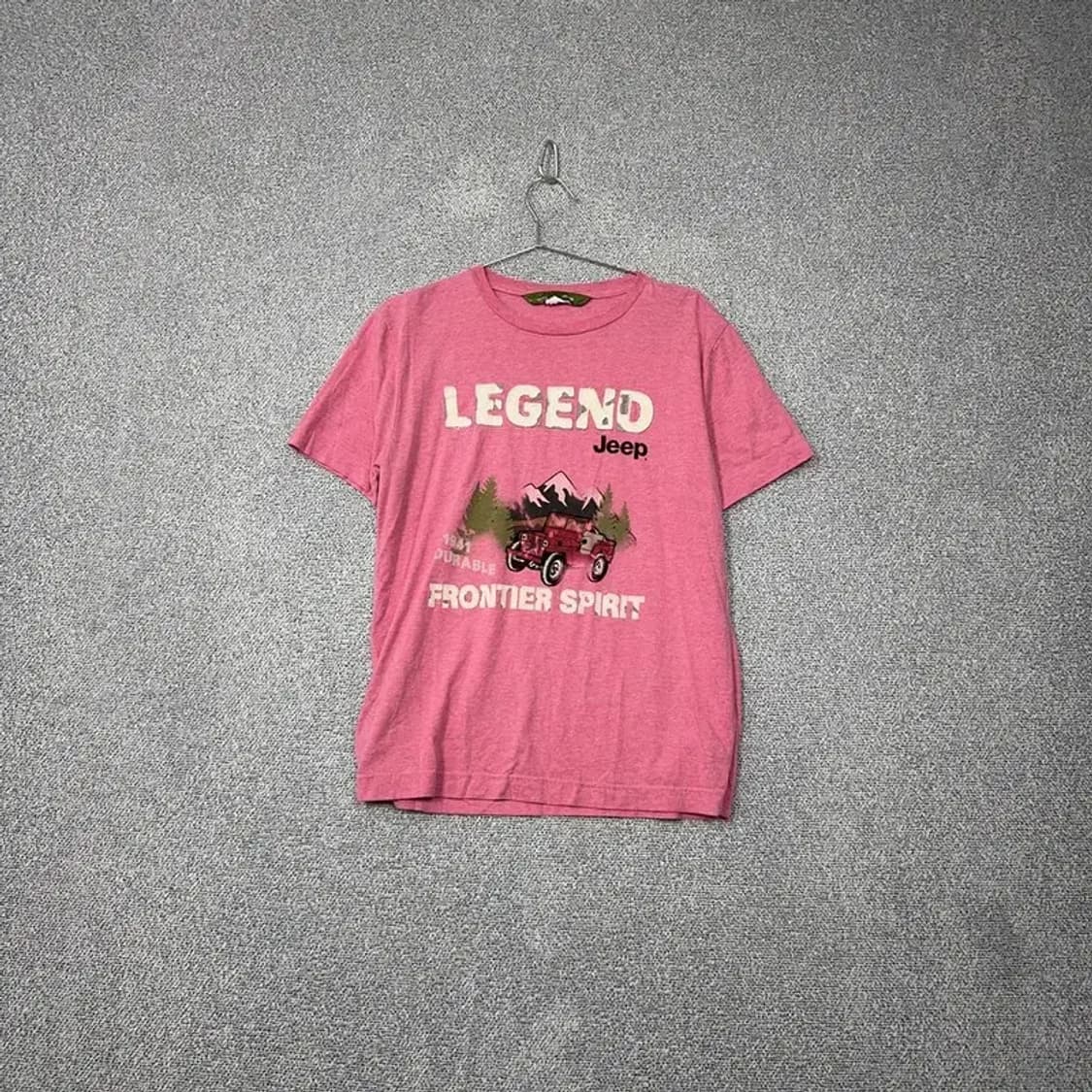 지프 프린팅 핑크 빈티지 반팔 티 M 상품이미지1
