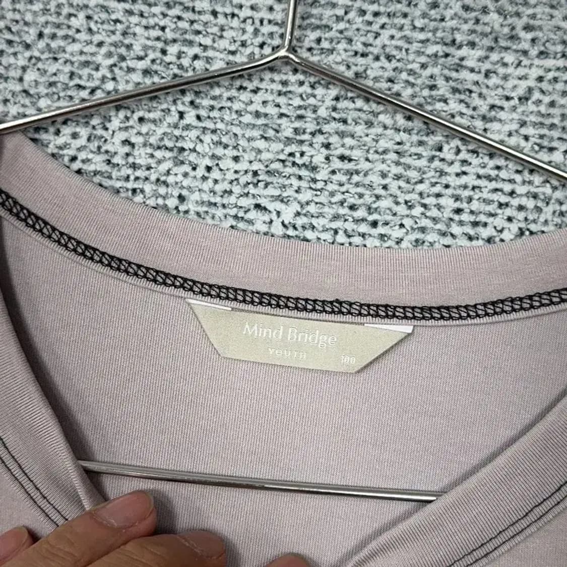 마인드브릿지 스티치 박스핏 라이오셀 반팔티 100 상품이미지6