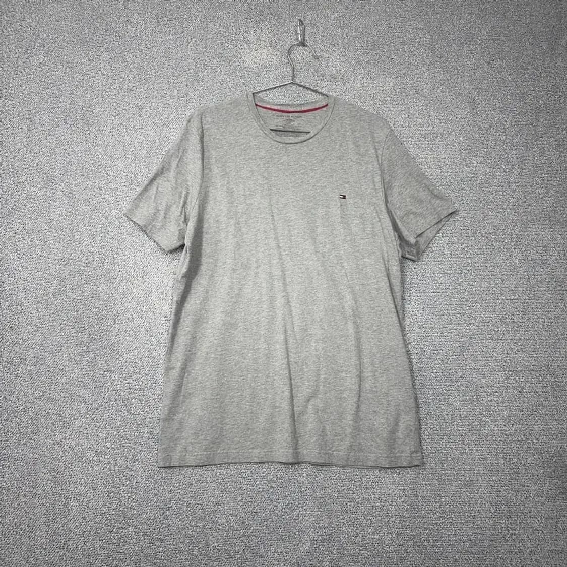 타미힐피거 라이트 그레이 로고 캐주얼 반팔 티 L 상품이미지1