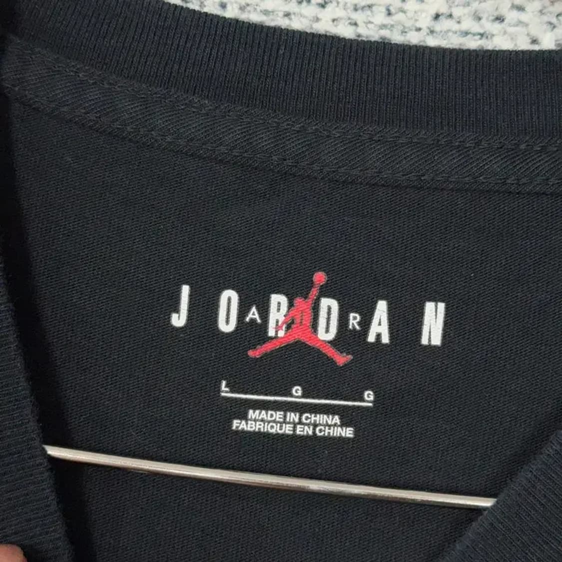 조던 블랙 자수 로고 반팔 티 L 상품이미지3