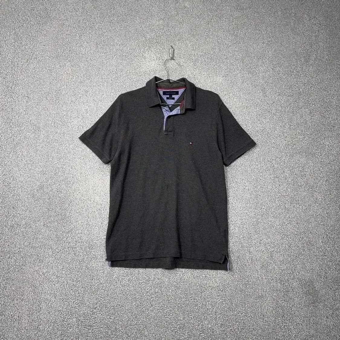타미힐피거 그레이 캐주얼 로고 반팔 카라티 L 상품이미지1