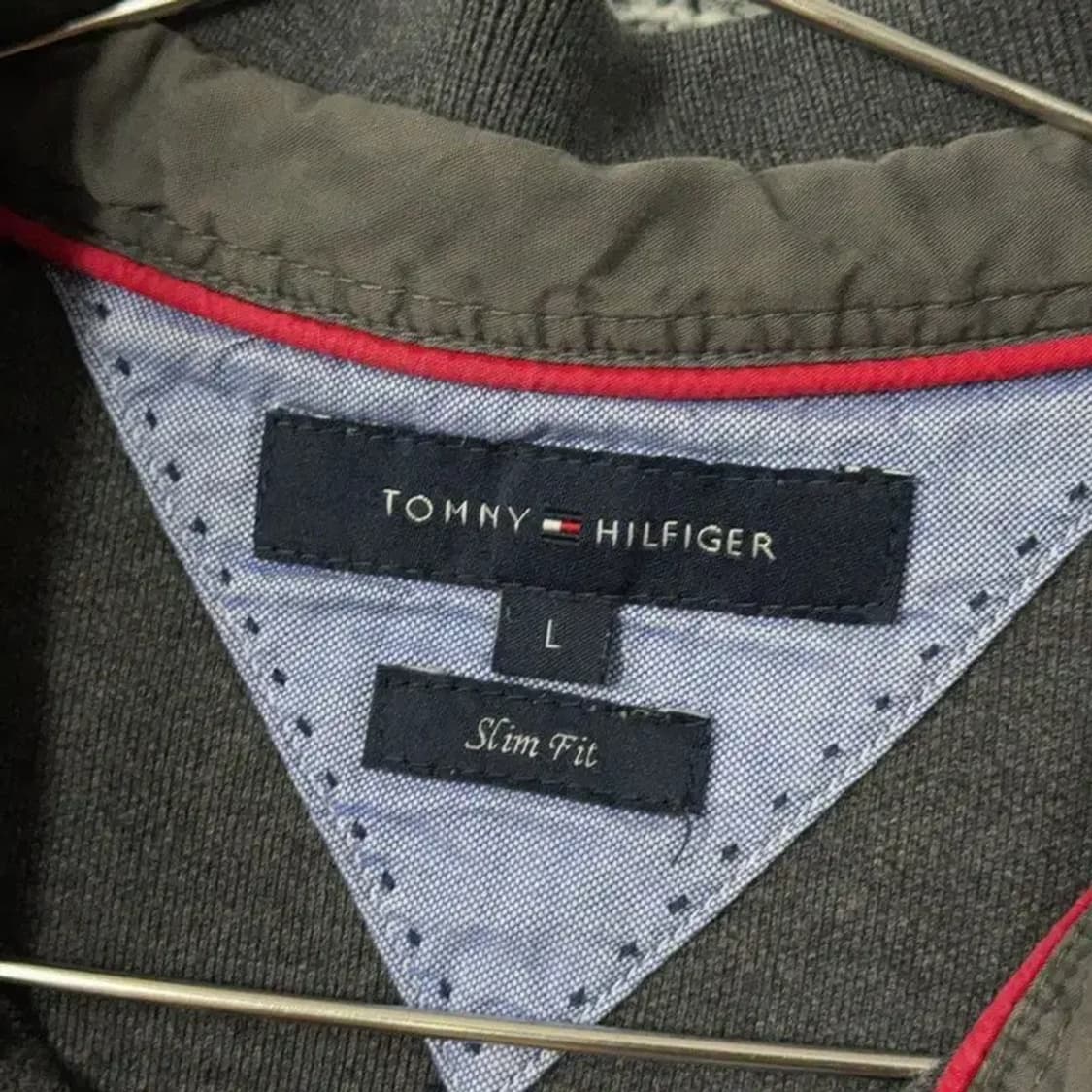 타미힐피거 그레이 캐주얼 로고 반팔 카라티 L 상품이미지3