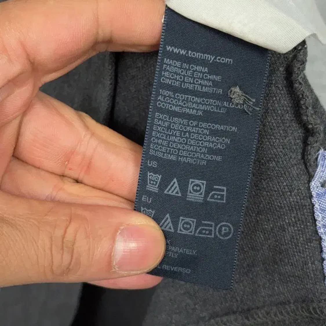 타미힐피거 그레이 캐주얼 로고 반팔 카라티 L 상품이미지4