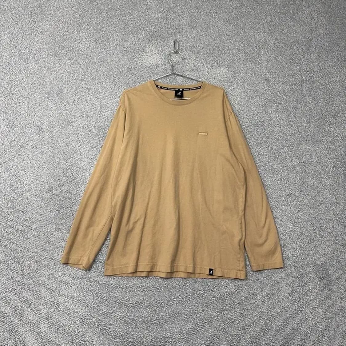 캉골 베이지 남성 캐주얼 긴팔 티 XL 상품이미지1