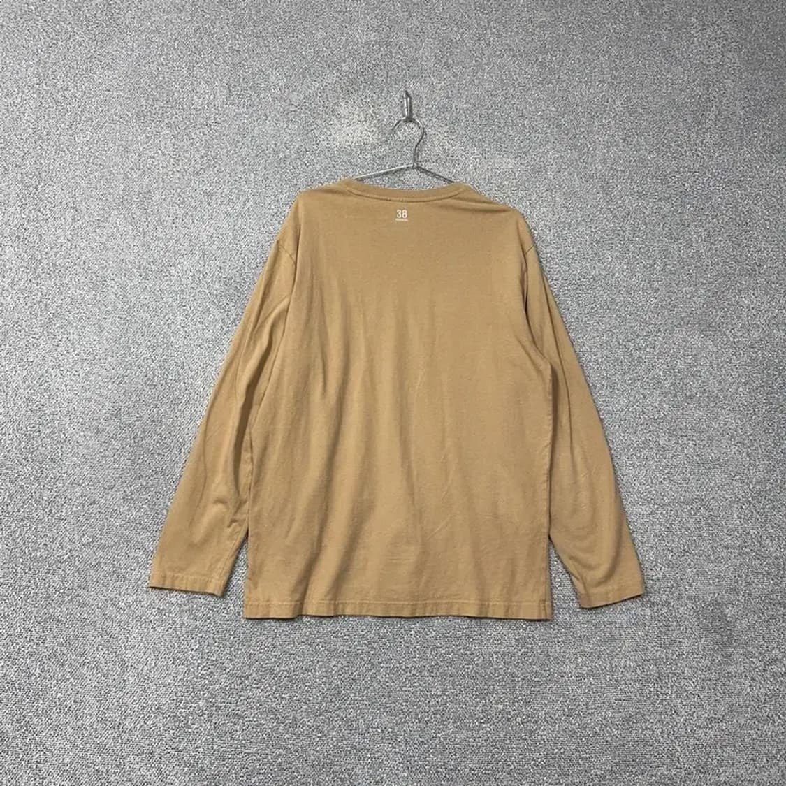 캉골 베이지 남성 캐주얼 긴팔 티 XL 상품이미지2