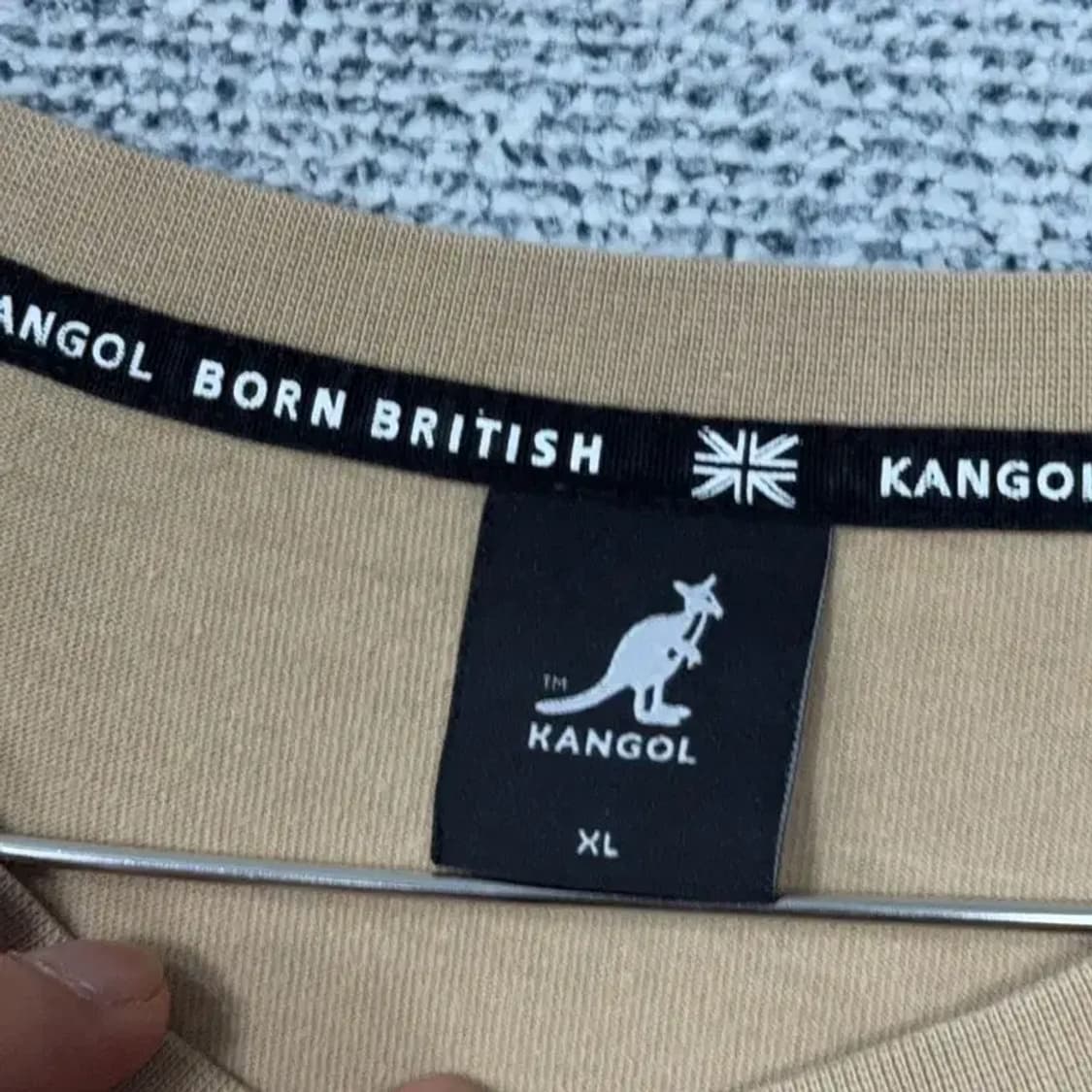 캉골 베이지 남성 캐주얼 긴팔 티 XL 상품이미지3