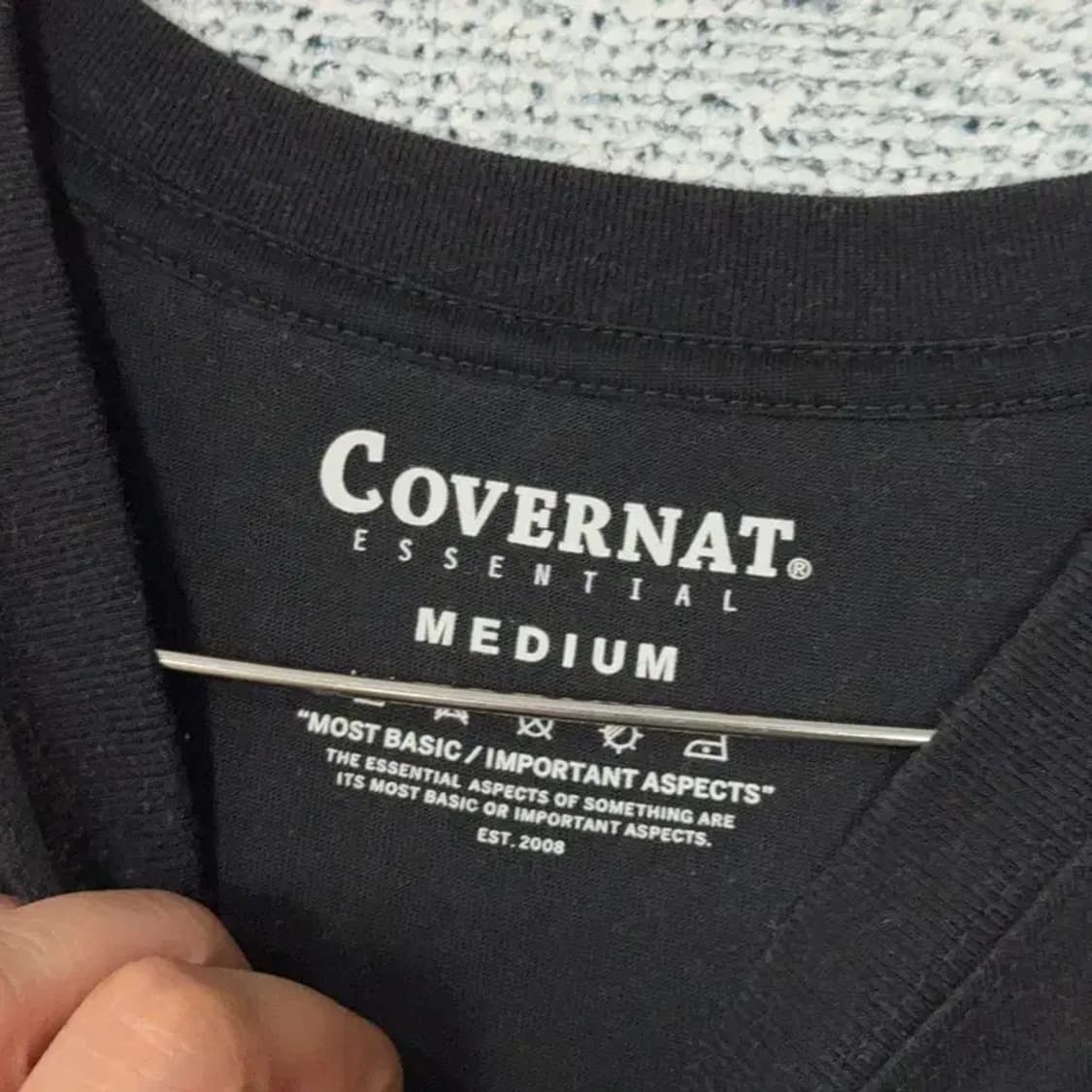 커버낫 로고 프린팅 블랙 반팔 티 M 상품이미지3