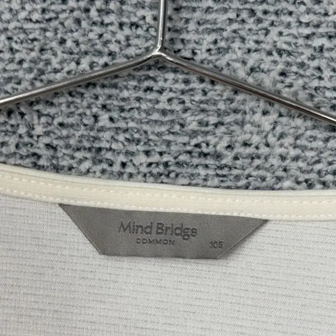 마인드브릿지 남성 캐주얼 화이트 긴팔 티 105 상품이미지3