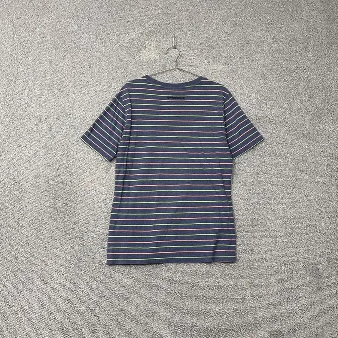 뉴발란스 스트라이프 네이비 반팔 티 105 상품이미지2