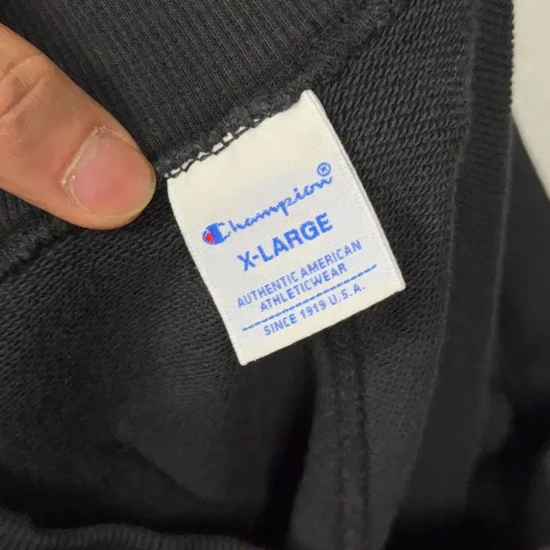 챔피온 블랙 로고 밴딩 반바지 X-LARGE 상품이미지3
