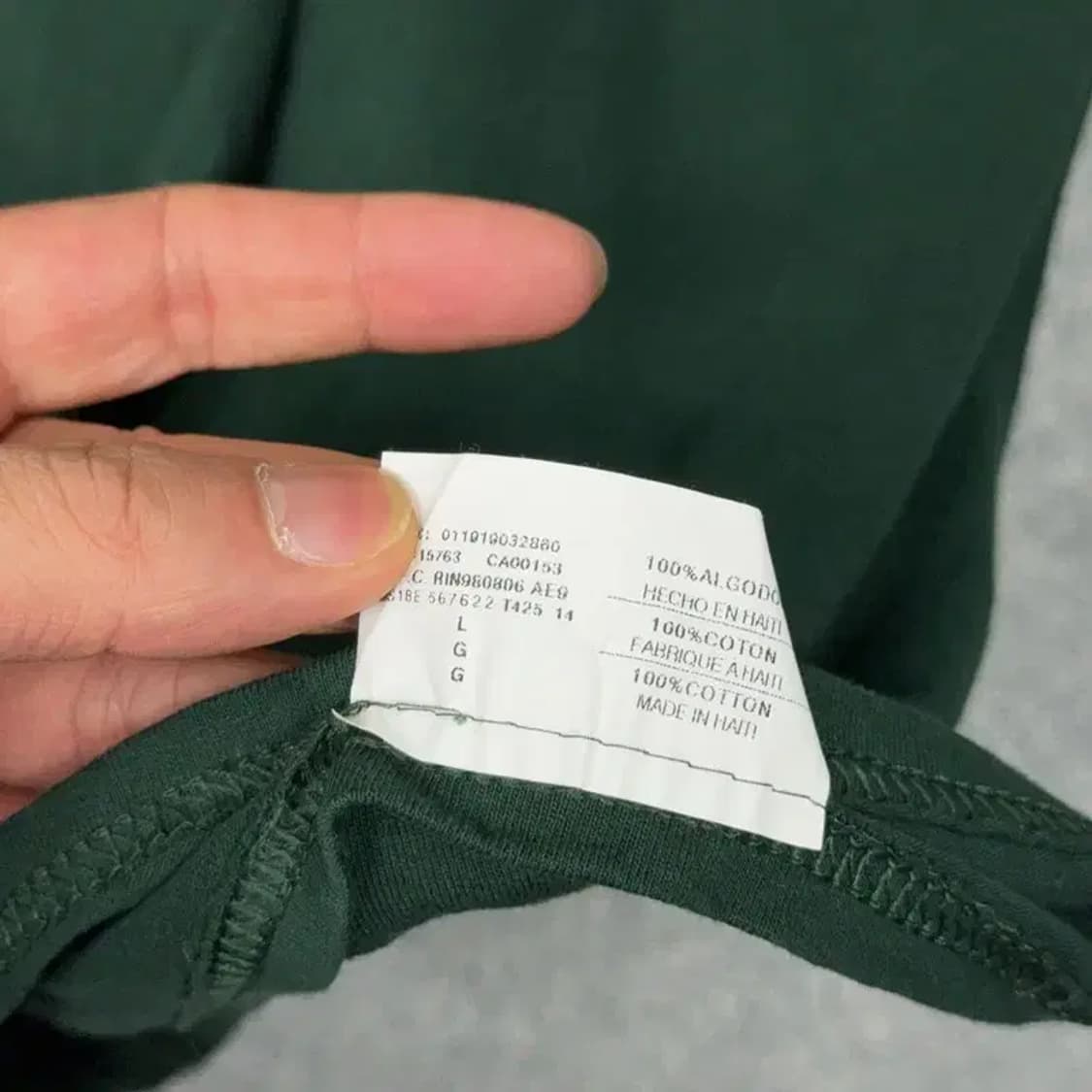 챔피온 그린 무지 반팔 티 L 상품이미지4