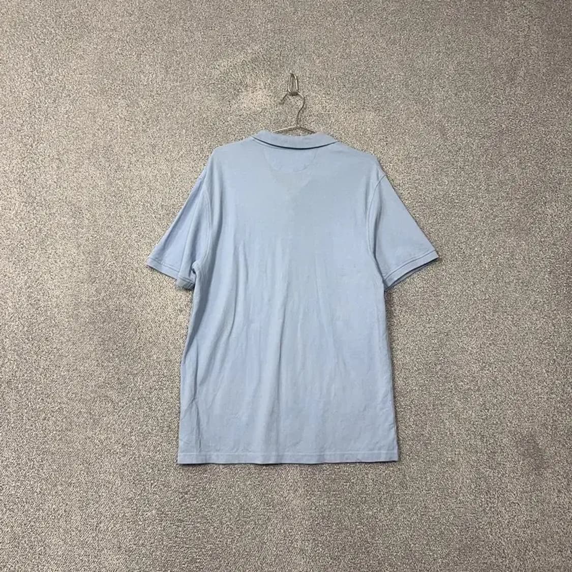 자라 라이트 블루 무지 남성 반팔 카라티 XL 상품이미지2