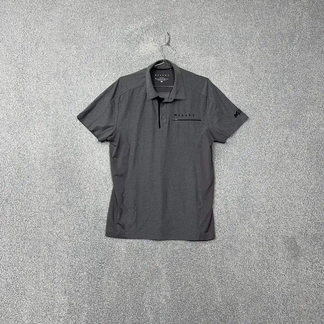 밀레 그레이 남성 기능성 반팔 카라티 M 상품이미지1