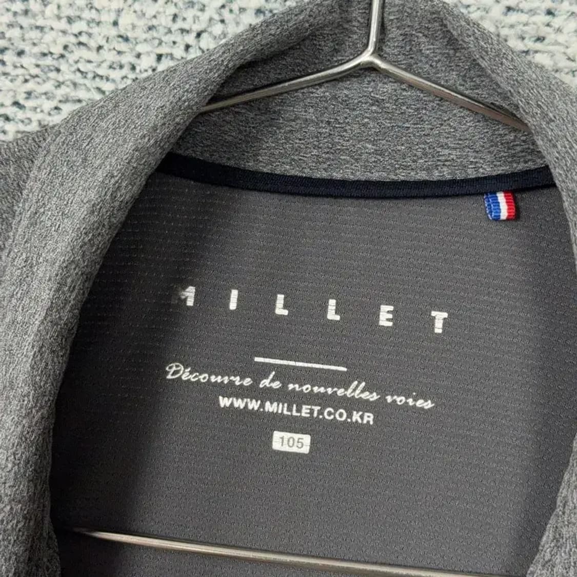 밀레 그레이 남성 기능성 반팔 카라티 M 상품이미지3