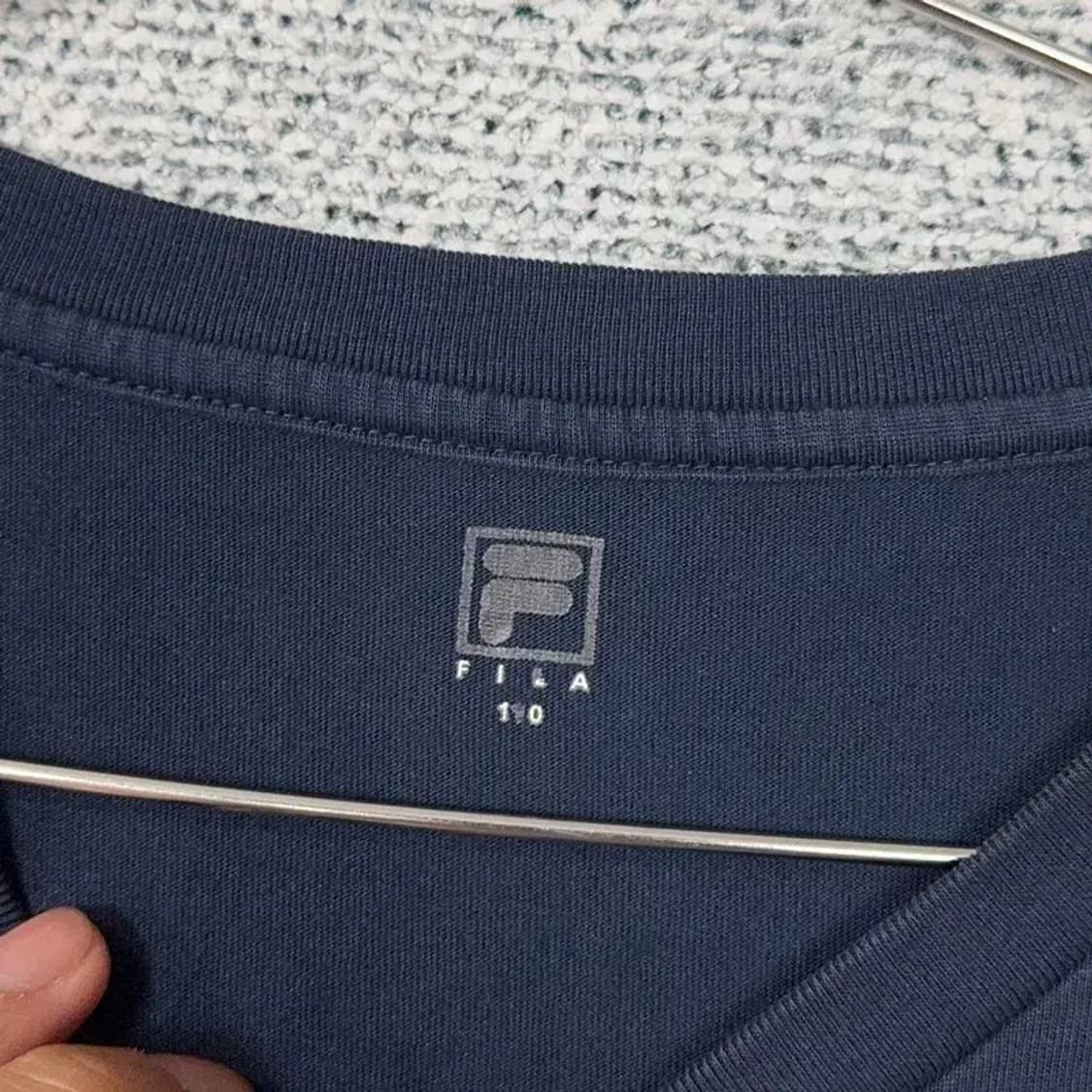 휠라 네이비 로고 포켓 반팔 티 110 상품이미지6