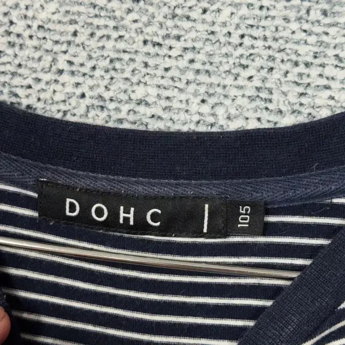 DOHC 캐주얼 단가라 스트라이프 반팔 티 105 상품이미지3