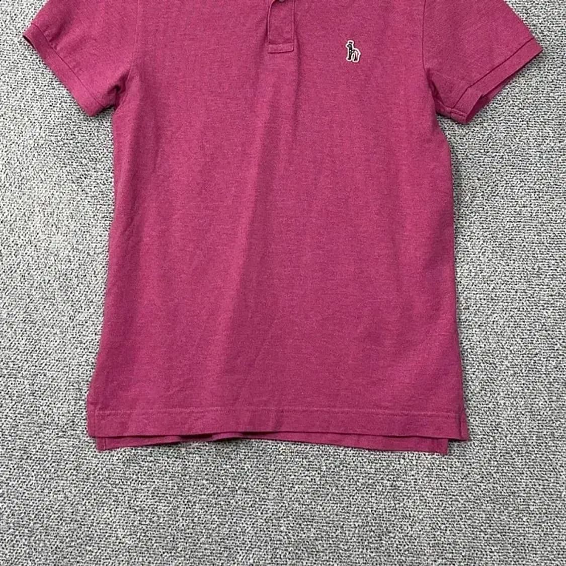 해지스 핑크 로고 캐주얼 반팔 카라티 100 상품이미지4