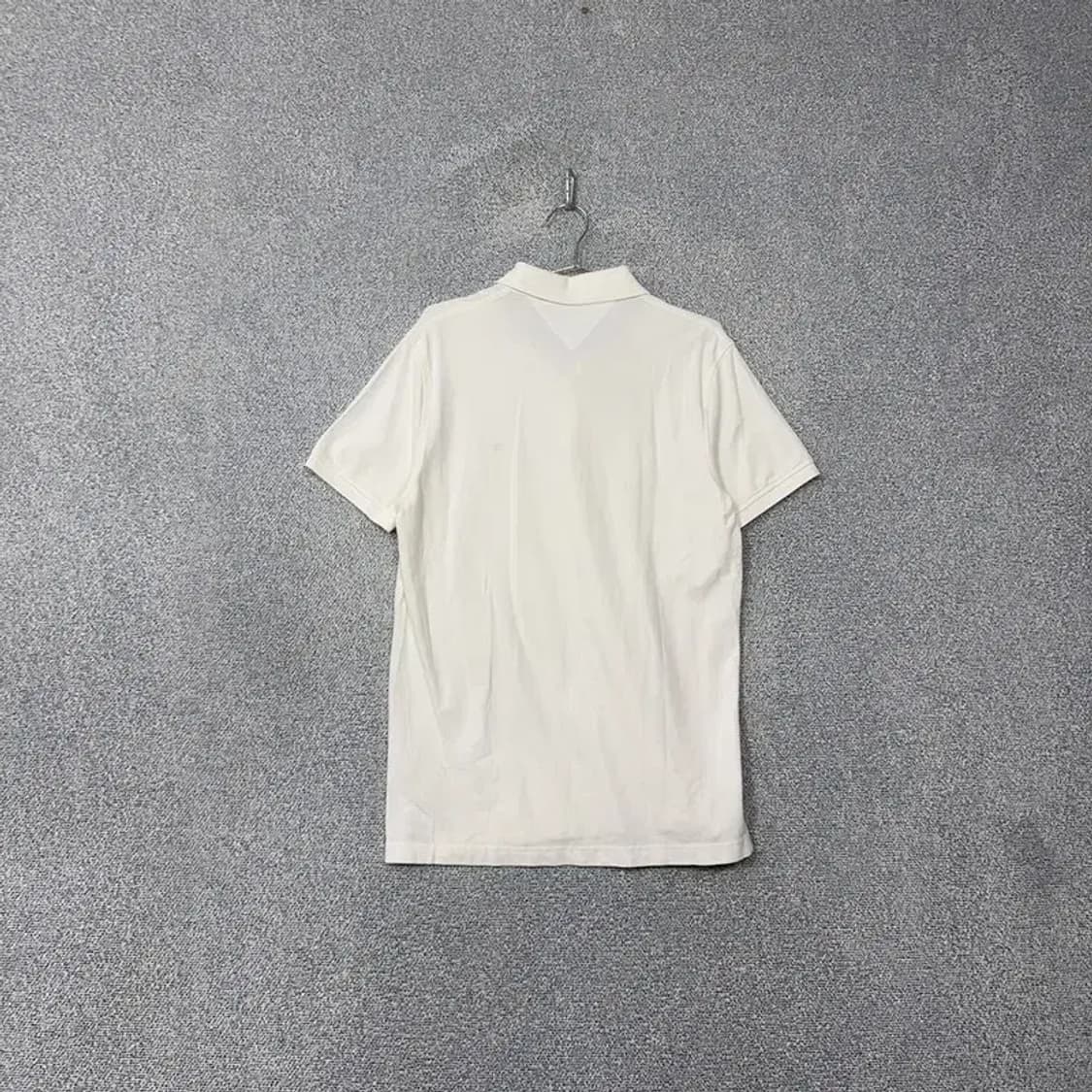 타미힐피거 화이트 로고 남성 반팔 카라티 L 상품이미지2