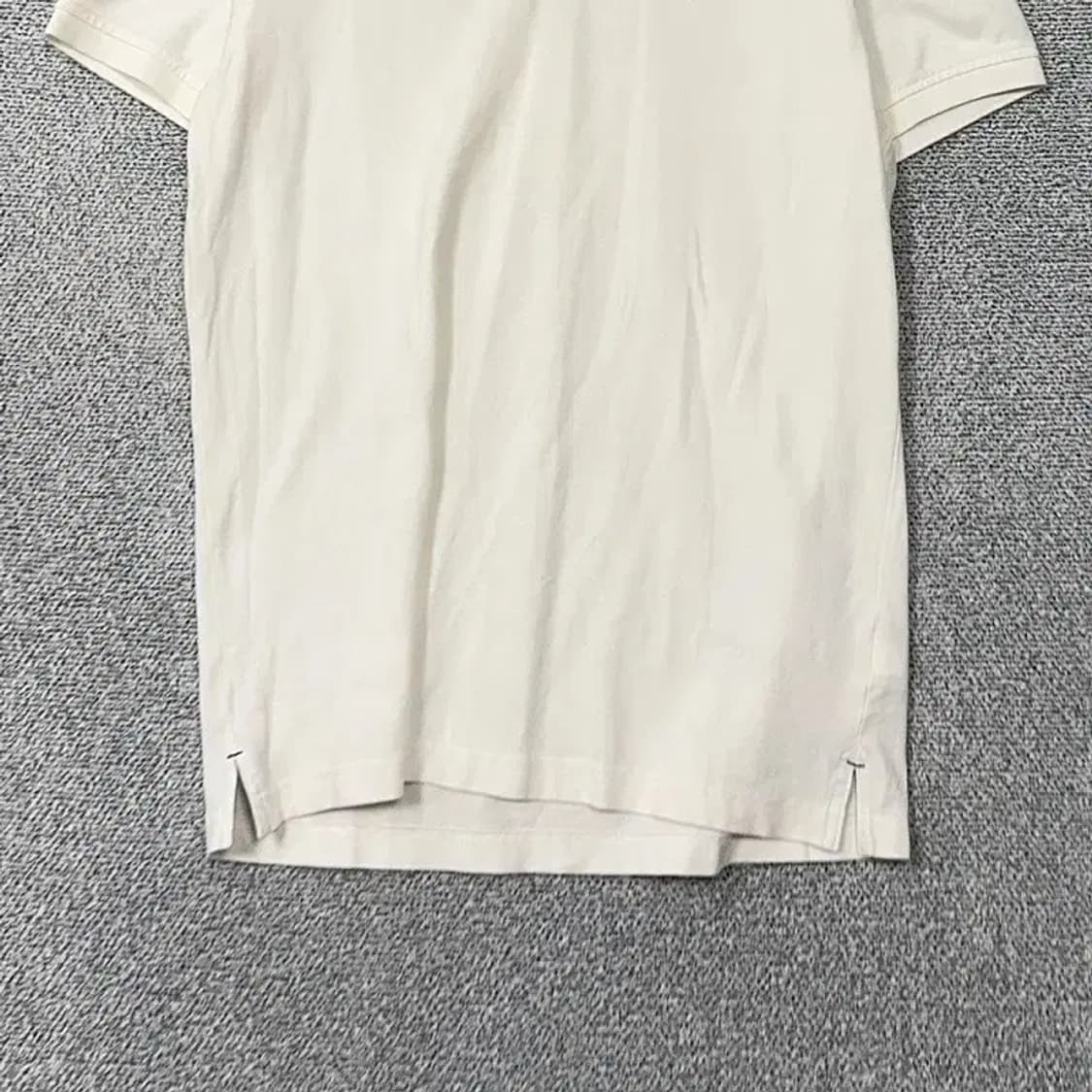 타미힐피거 화이트 로고 남성 반팔 카라티 L 상품이미지4