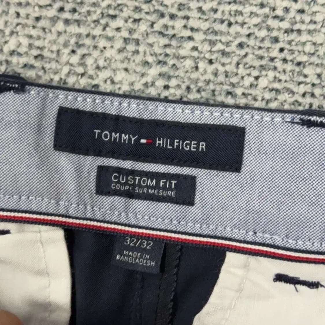 타미힐피거 커스텀핏 네이비 코튼 팬츠 32 32 상품이미지5