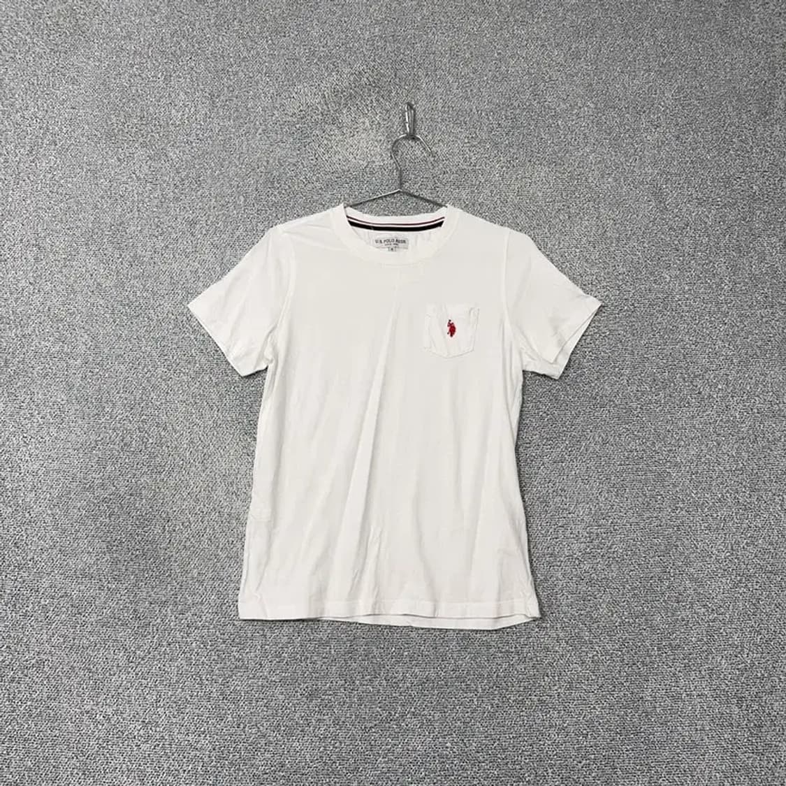 폴로아쎈 화이트 캐주얼 로고 반팔 티 M 상품이미지1