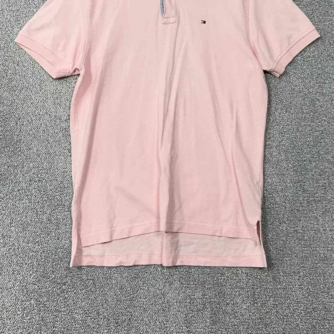 타미힐피거 라이트 핑크 로고 반팔 카라티 M 상품이미지4