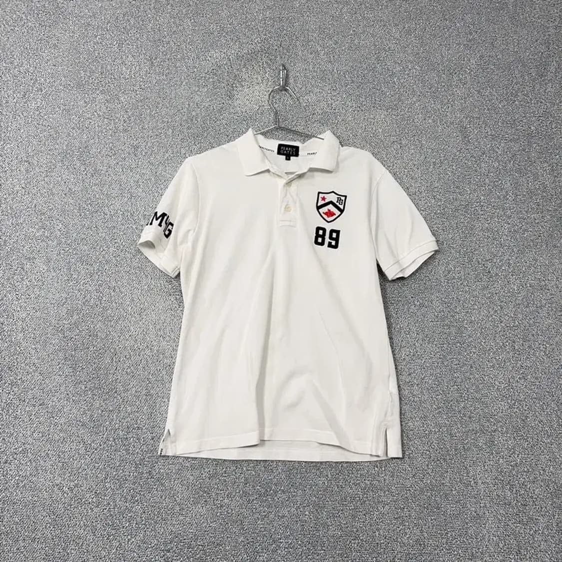 파리게이츠 골프 남성 화이트 반팔 카라티 100 상품이미지1