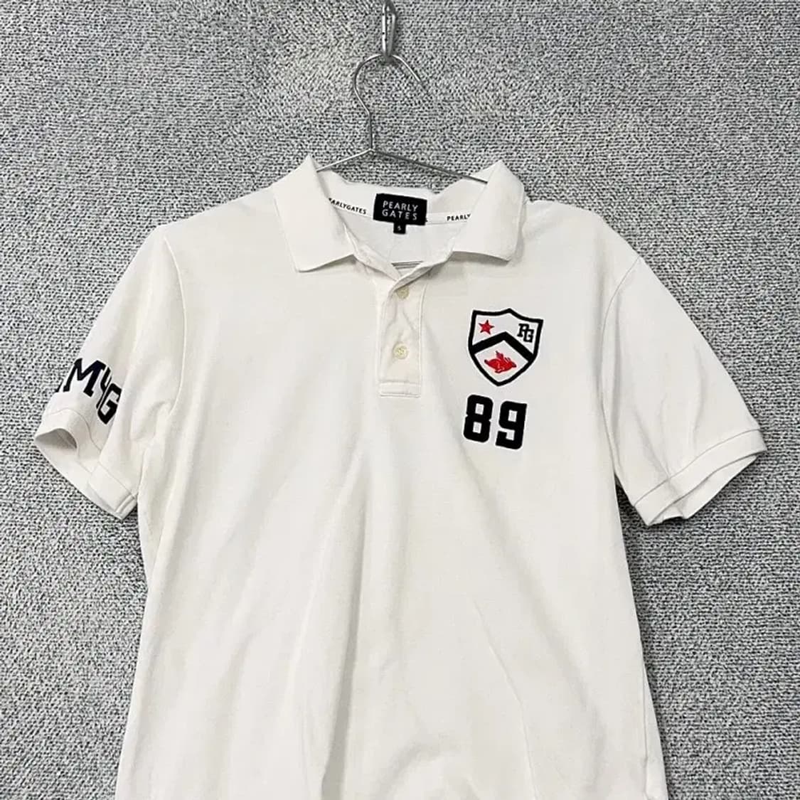 파리게이츠 골프 남성 화이트 반팔 카라티 100 상품이미지3