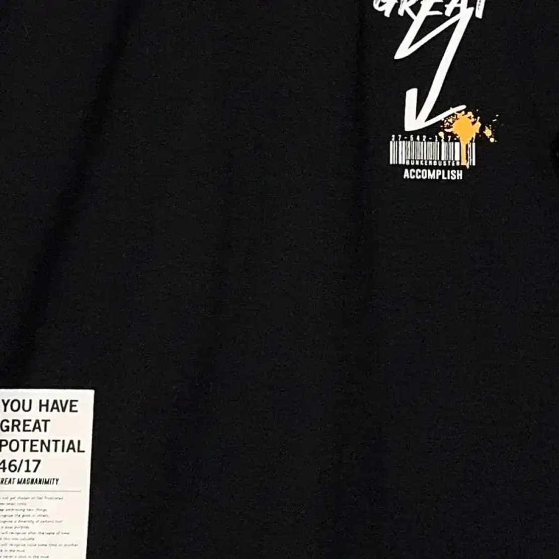 버커버스터 남성 오버핏 프린팅 블랙 반팔 티 110 상품이미지5