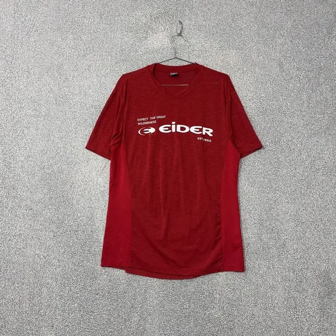 아이더 남성 기능성 프린팅 레드 반팔 티 XL 상품이미지1