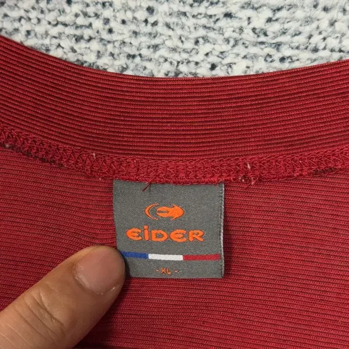 아이더 남성 기능성 프린팅 레드 반팔 티 XL 상품이미지5